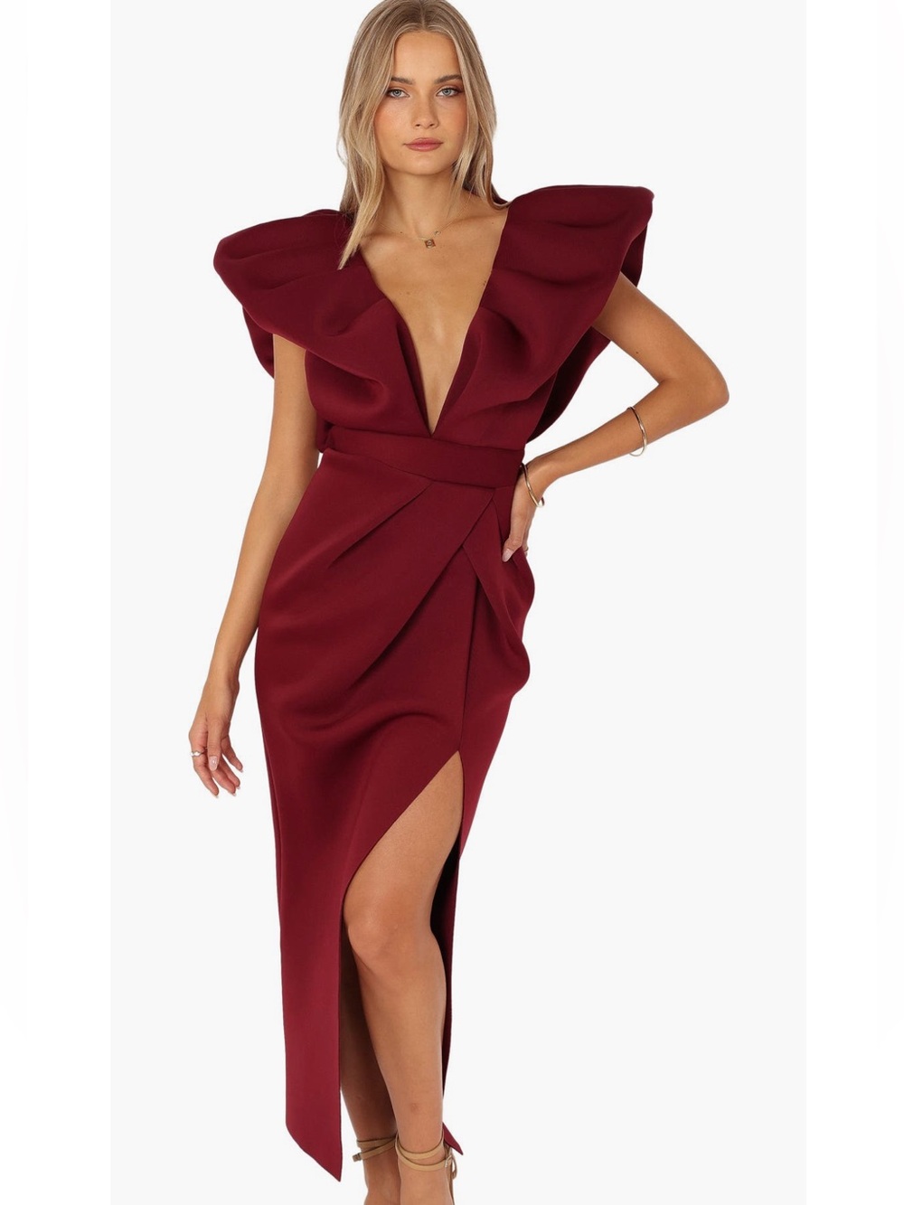 NWT Petal & Pup Augie Frill Shoulder Dress Size Large
